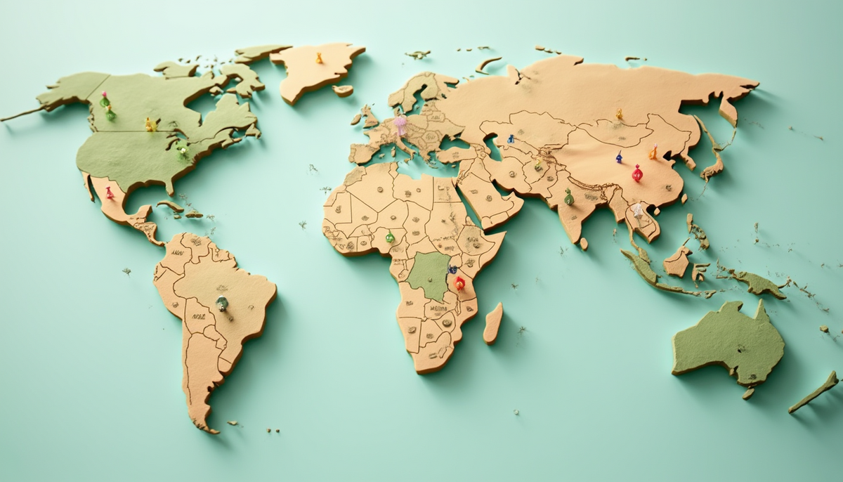 Global map showing biodegradable packaging regulations