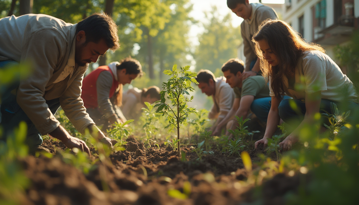 community planting for cleaner air