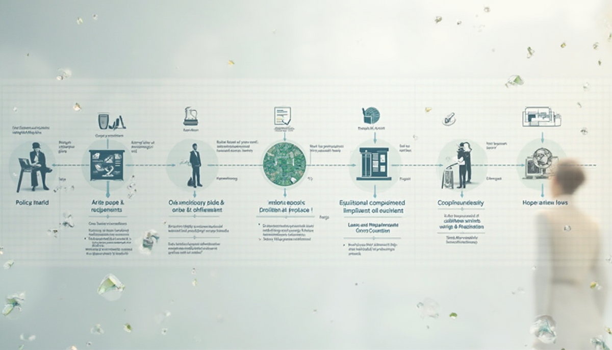 Detailed flowchart depicting the stages of indoor air quality policy implementation