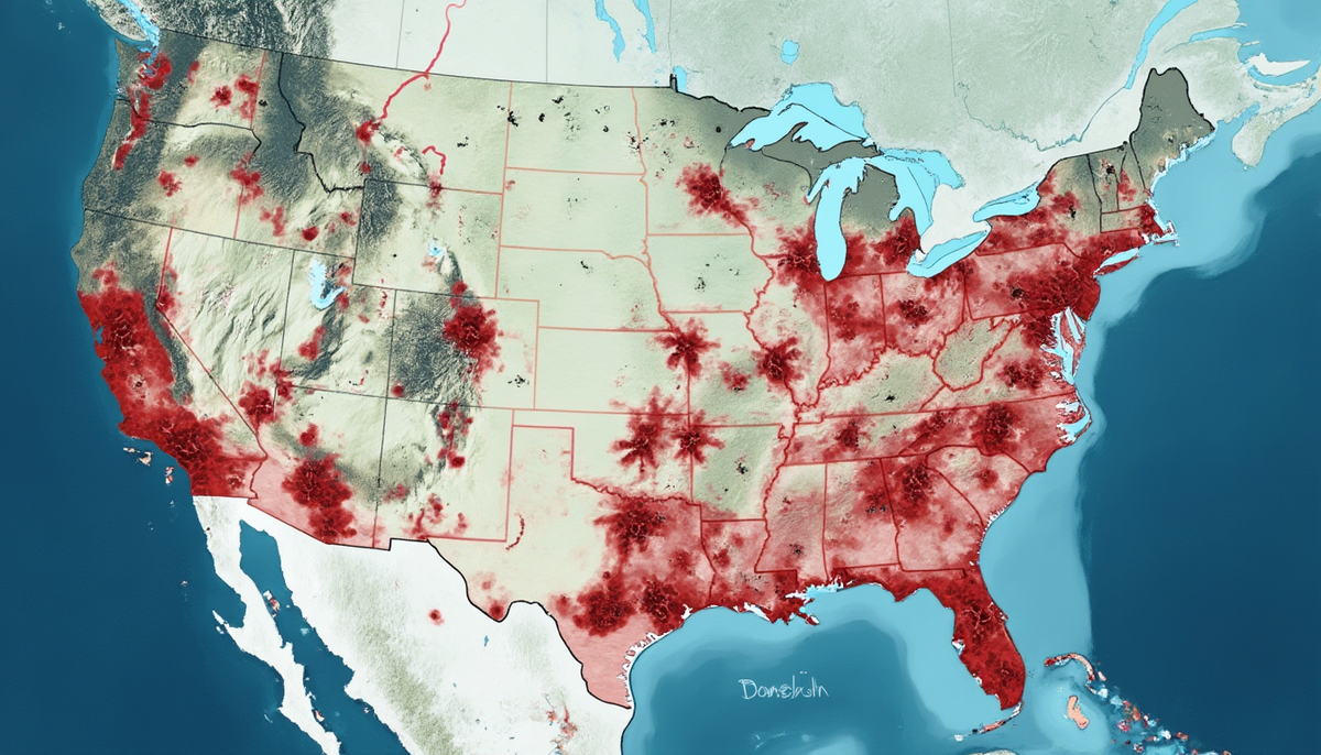 Heat map showing US regions concerned with plastic waste